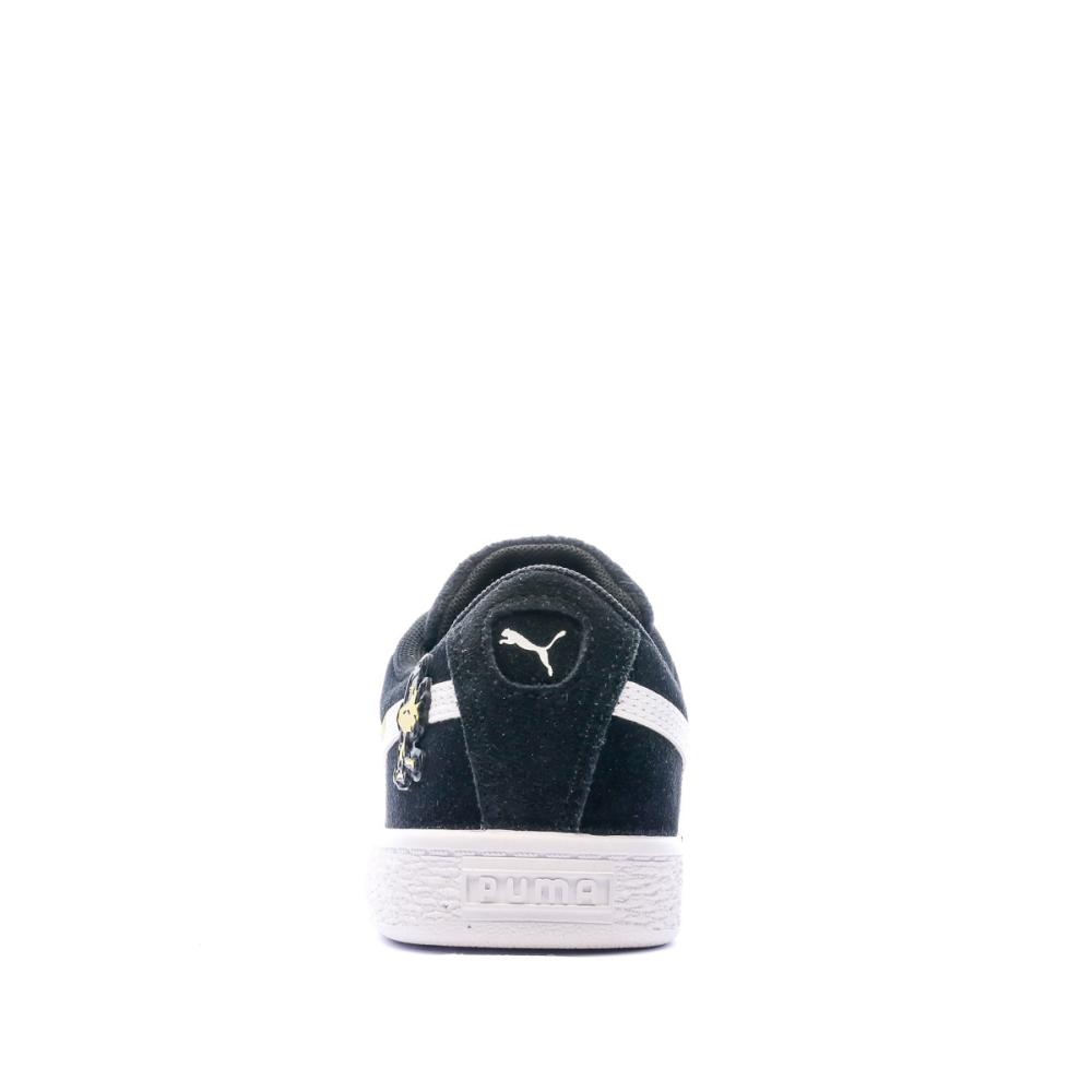 Baskets Noires Enfant Puma Peanuts Suede Classic vue 3