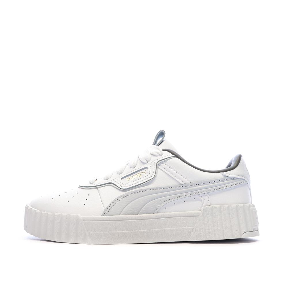 Baskets Blanc/Gris Femme Puma Carina 3.0 Luxe pas cher