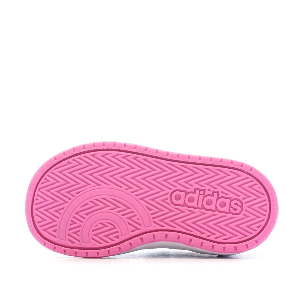 Baskets Grise Fille Adidas Hoops 2.0 vue 5