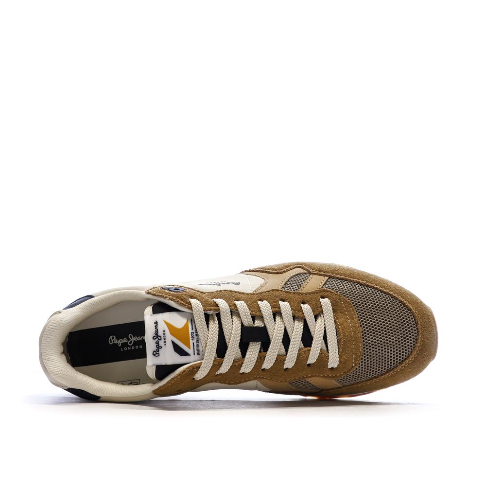 Baskets Noir/Camel Homme Pepe jeans Brit Prints vue 4