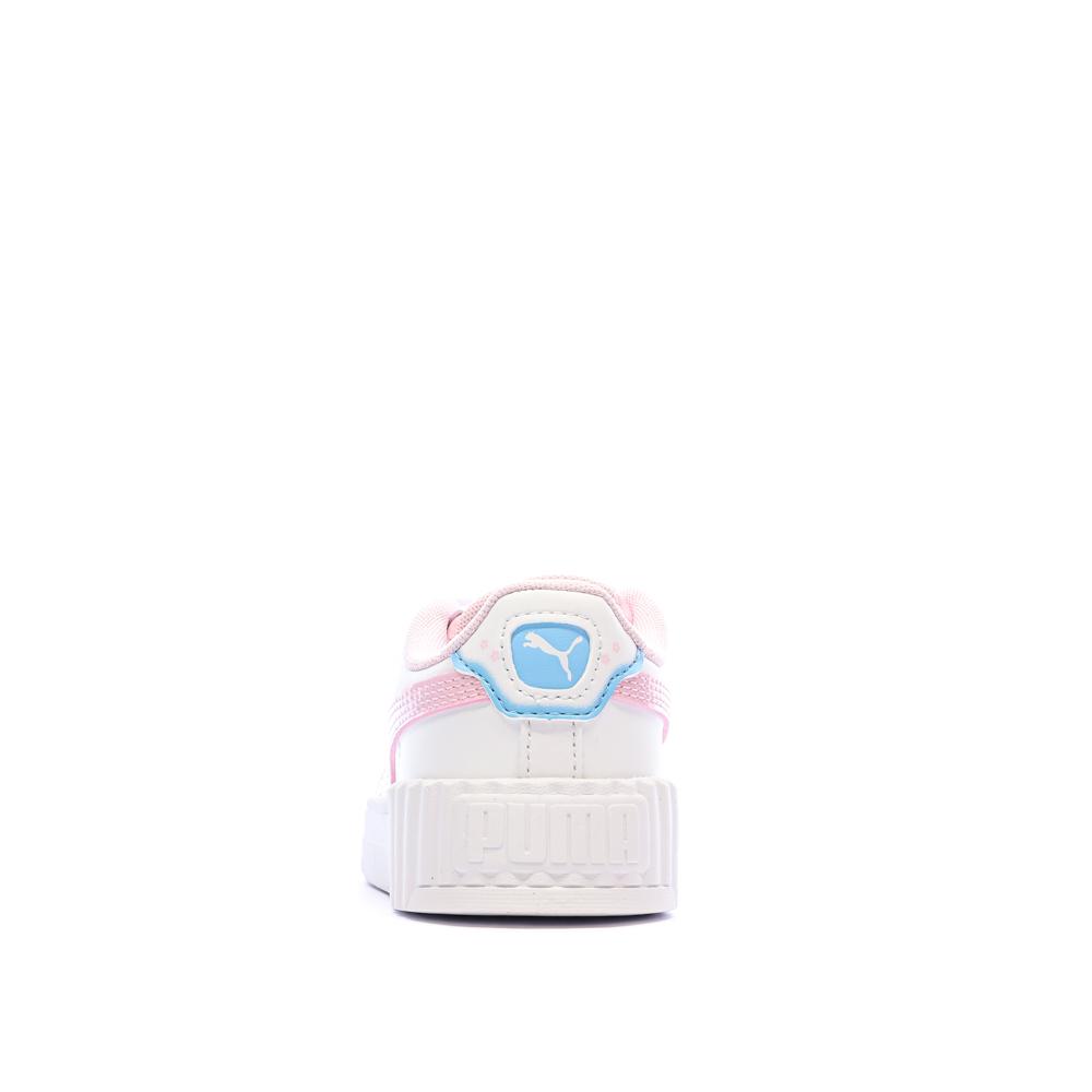 Zapatillas blancas/rosas para niña Puma Carina 3.0 Jellyy ver 3