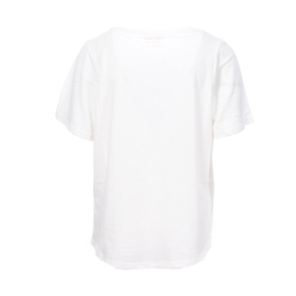 T-shirt Blanc/Marron Fille Teddy Smith T-FACE MC JR vue 2