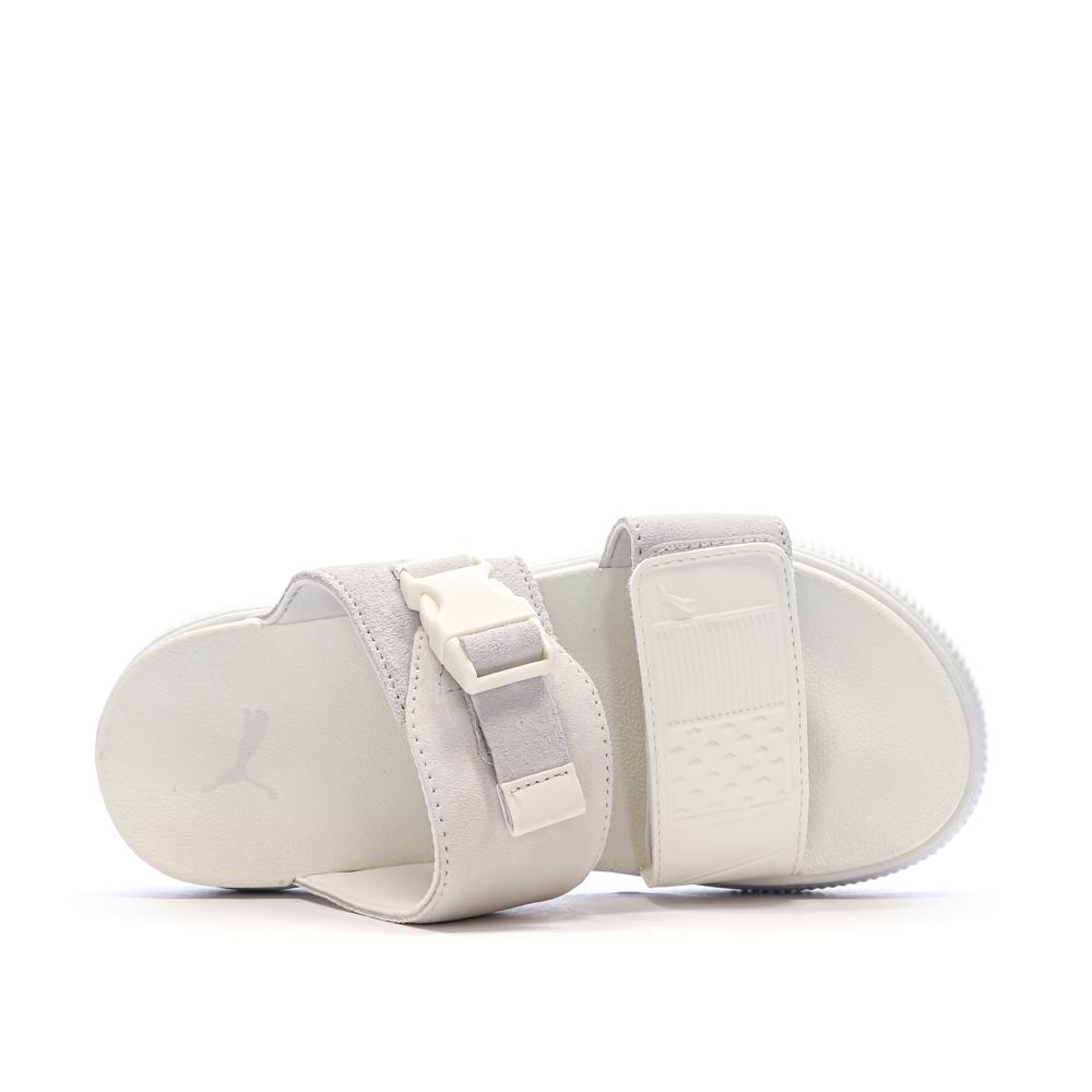 Claquettes Beiges Femme Puma Suede vue 4
