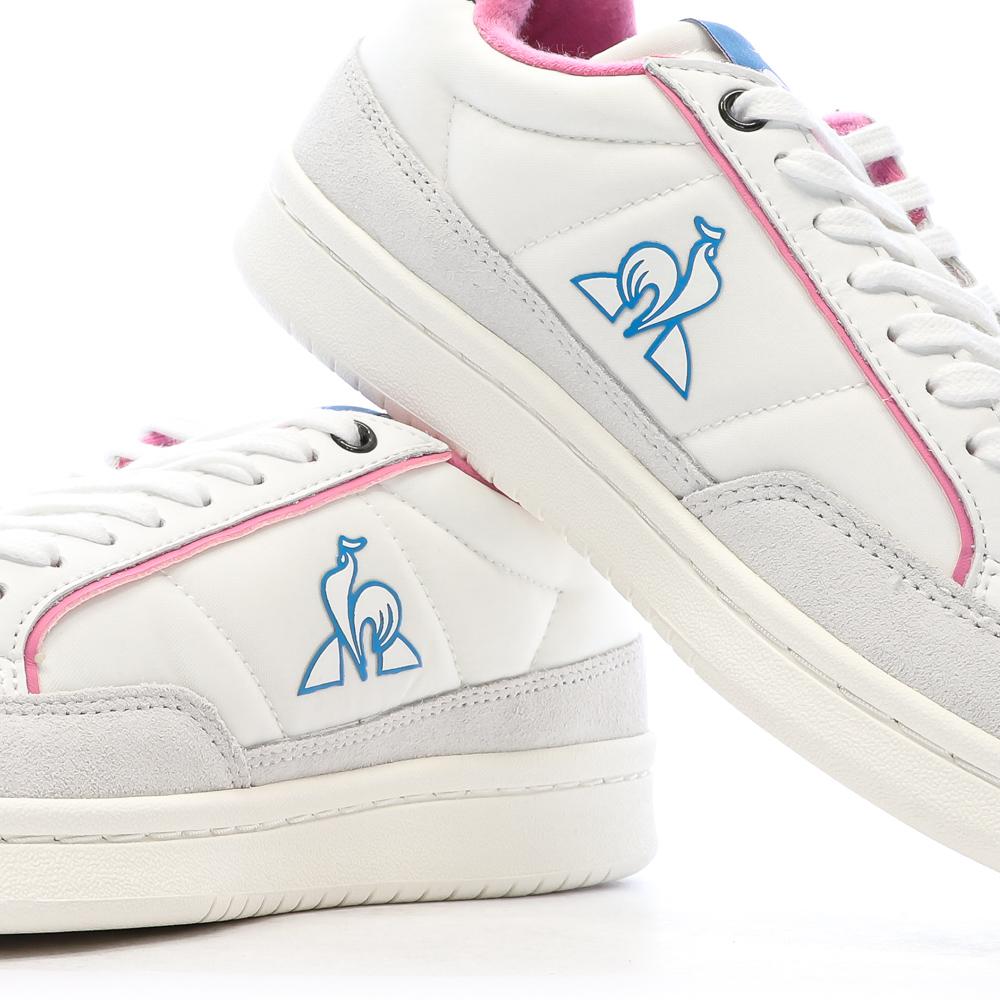Baskets Blanches/Roses/Bleu Femme Le Coq Sportif Noah vue 7