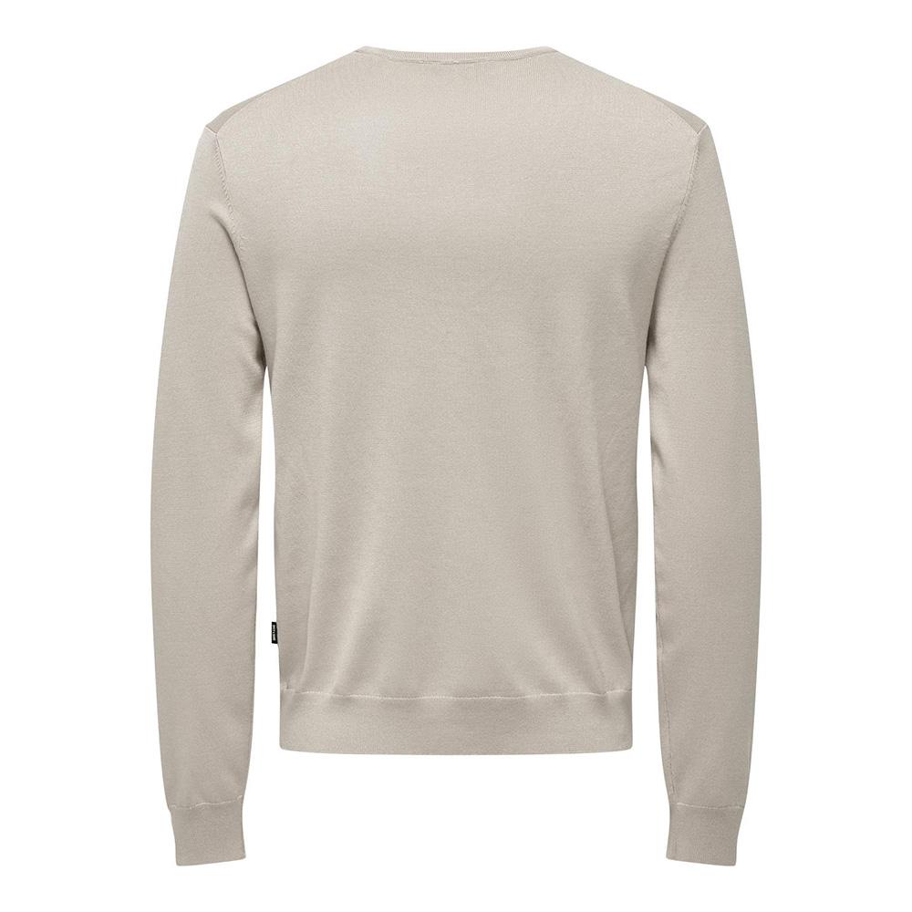 Pull Beige Homme Only & Sons Life Crew Knit vue 2