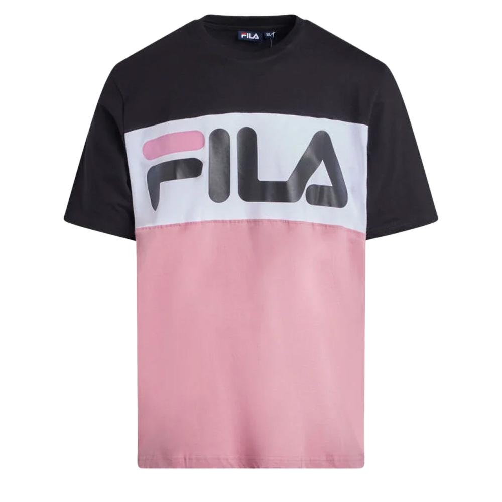 T-shirt Rose/Noir Homme Fila Flat Matte pas cher