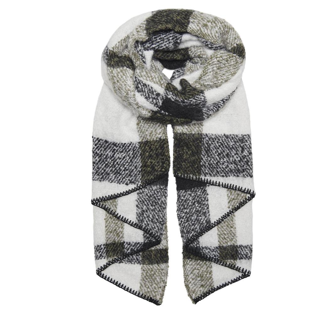 Écharpe Noire/Kaki à Motifs Femme Only Lima pas cher