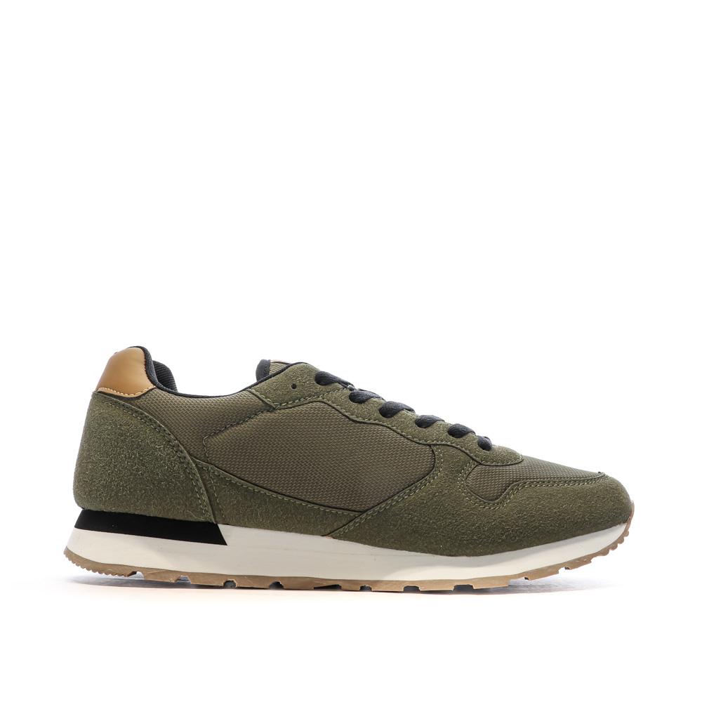 Baskets Kaki Homme Schott Norati vue 2