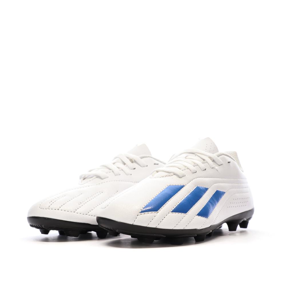 Chaussures de foot Blanc/Bleu Garçon Adidas Deportivo Ii Fxg J vue 6