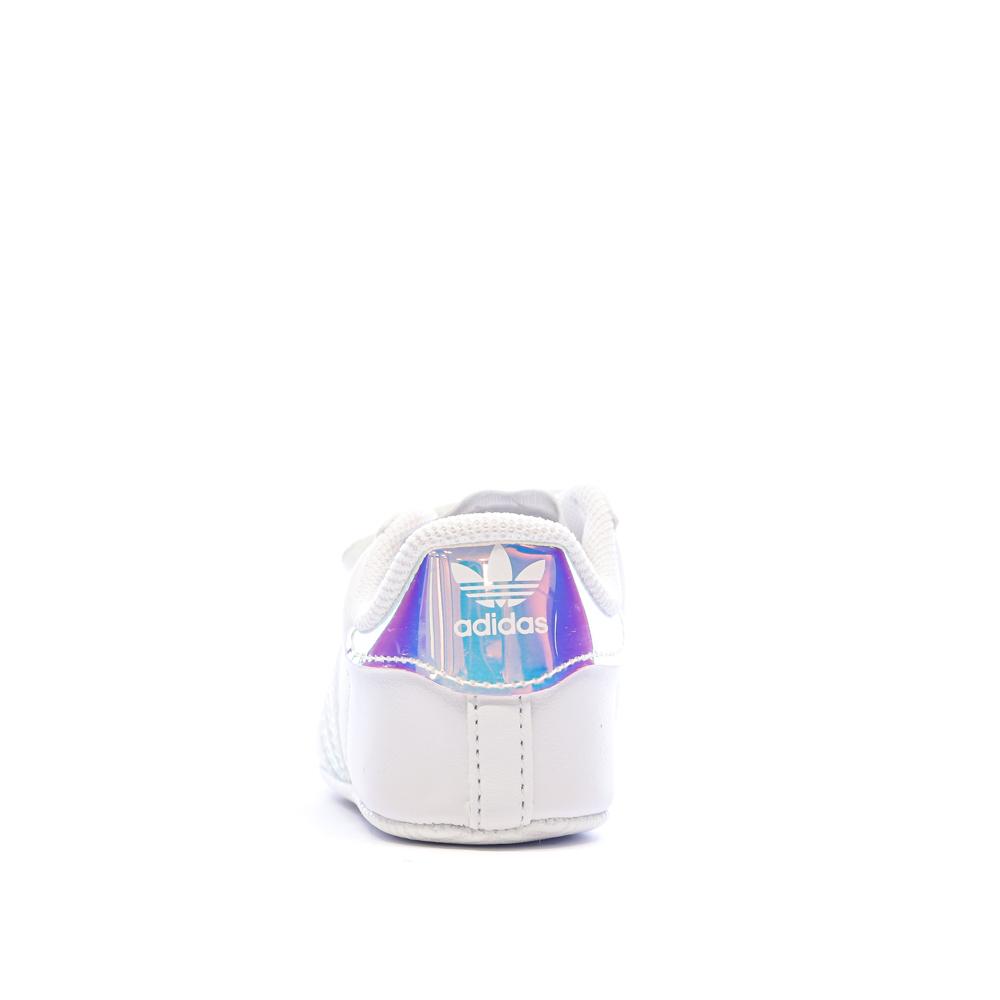 Baskets Blanches Fille Adidas Crib vue 3