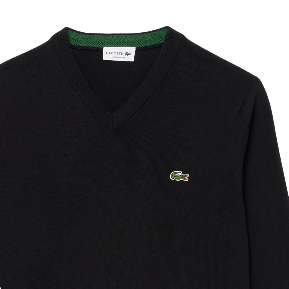 Pull Noir Homme Lacoste AH2183 vue 3