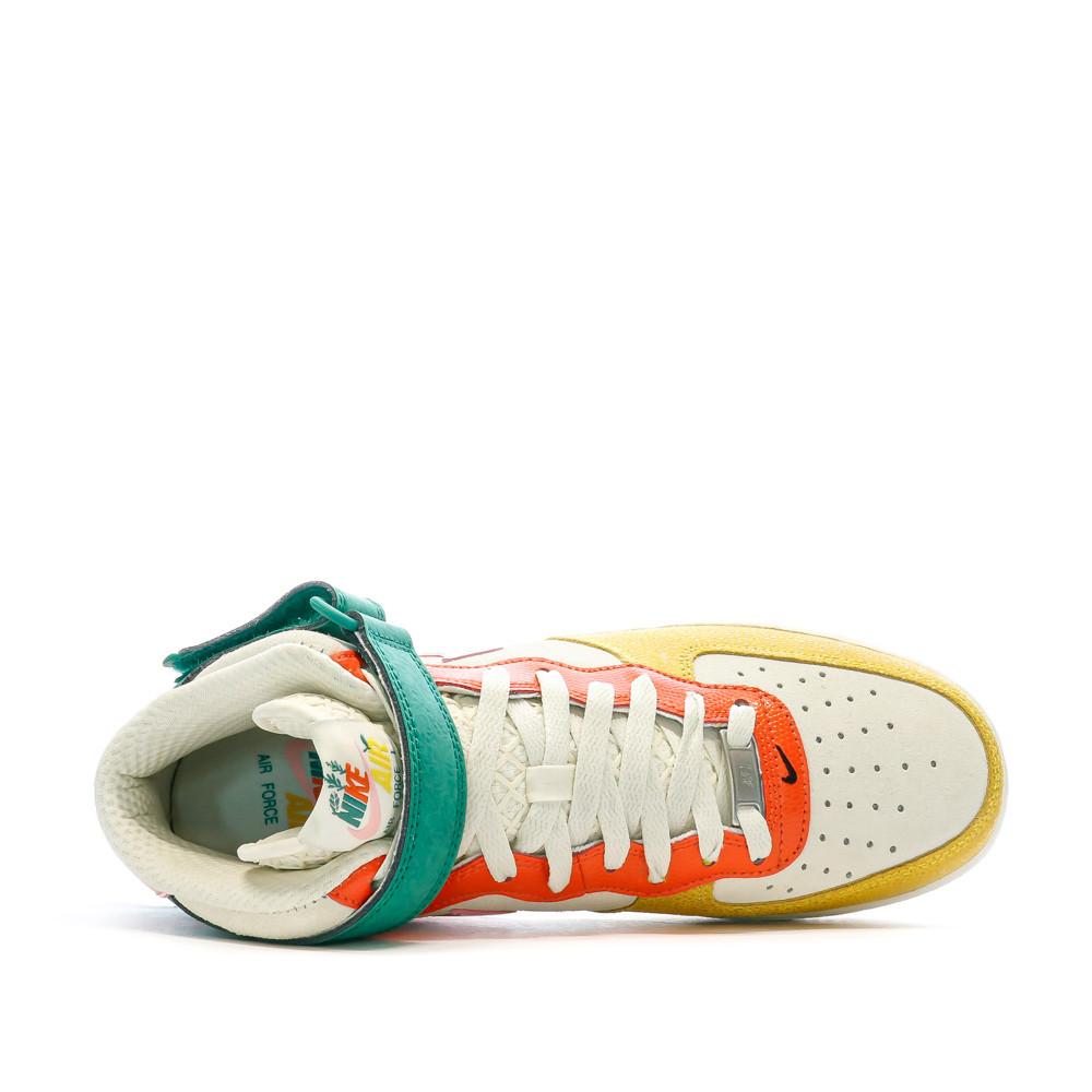 Baskets Écru/Vert/Rose Homme Nike Air Force 1 vue 4