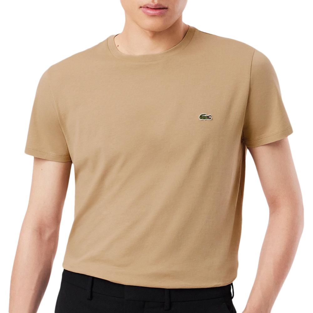 T-Shirt Beige Homme Lacoste Pima pas cher