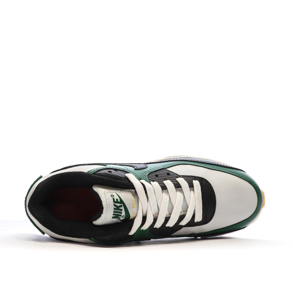 Baskets Blanches/Verte Garçon Nike Air Max 90 vue 4