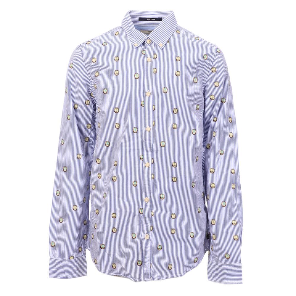 Chemise à rayures Bleu/Blanc Garçon Scotch & Soda pas cher