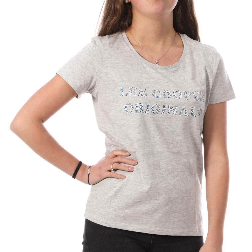 T-shirt Gris Femme Lee Cooper Odette pas cher