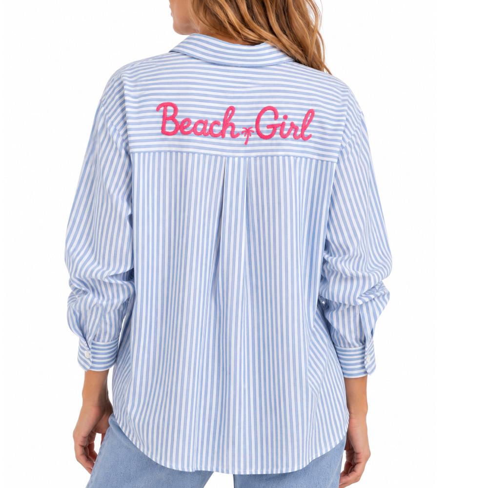 Chemise Rayures Bleu Femme PM Mère & Filles Beach Girl vue 2