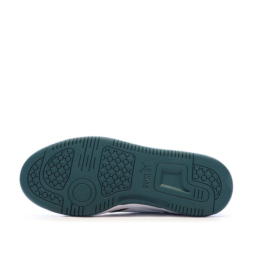 Baskets Noires/Blanches/Vertes Garçon Puma Rebound V6 vue 5