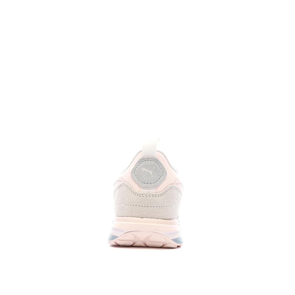 Baskets Blanc/Rose Femme Puma R22 vue 3