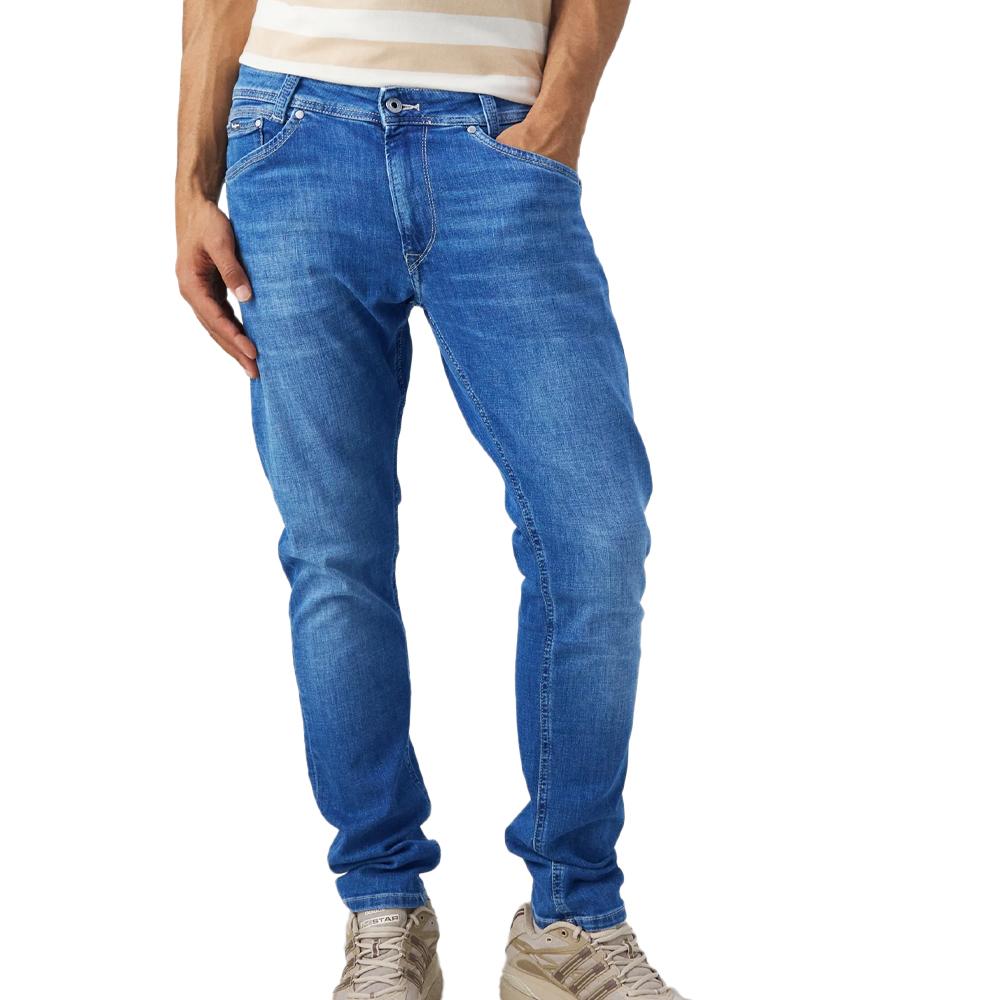 Jean Slim Bleu Homme Pepe Jeans Tapered pas cher