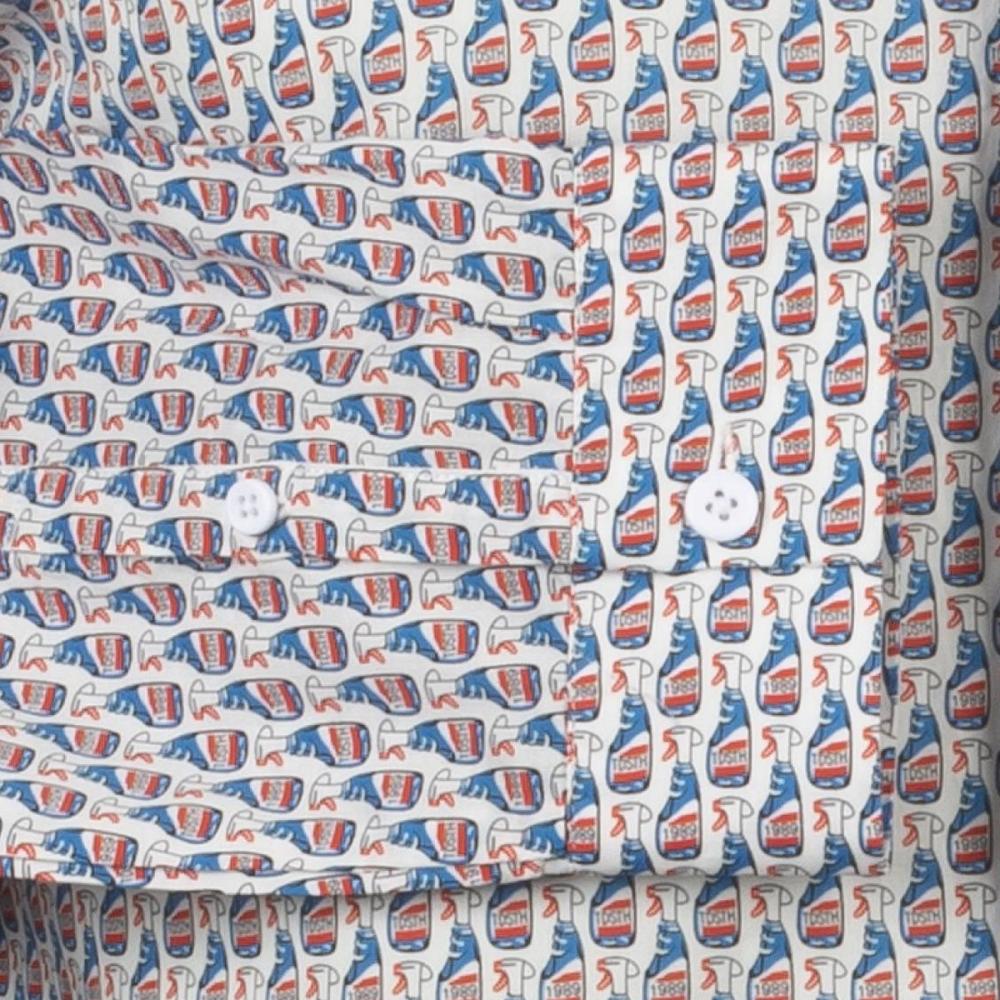 Chemise Blanc à motif Homme Teddy Smith Caster vue 3