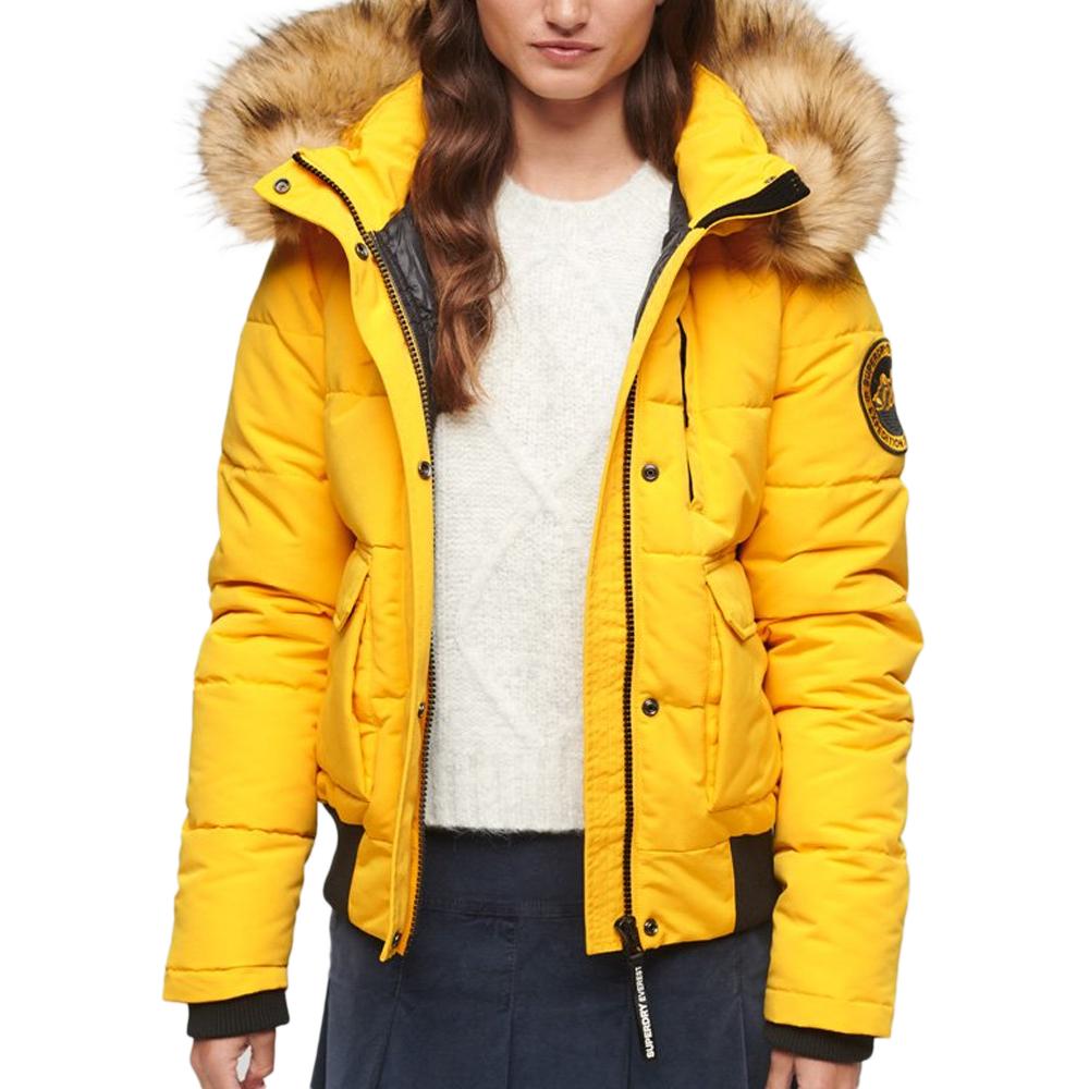 Doudoune Jaune Femme Superdry Everest pas cher