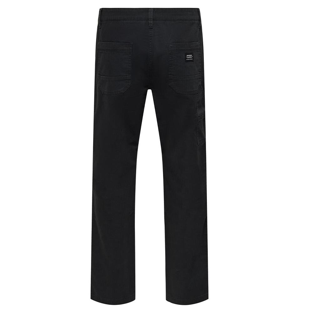 Schwarze Cargohose für Herren von Only & Sons Edge Ansicht 2