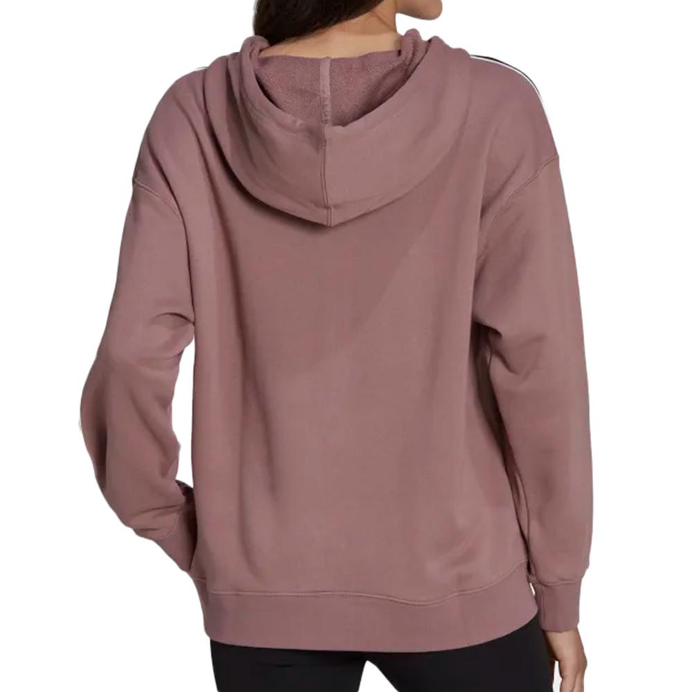Sweat Mauve Femme Adidas Tape Hoodie vue 2
