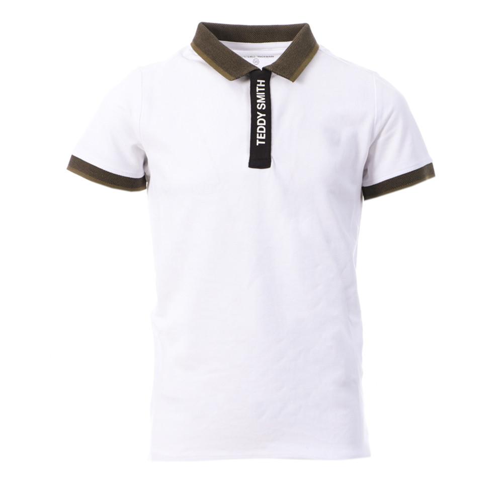 Polo Blanc Garçon Teddy Smith Asian pas cher