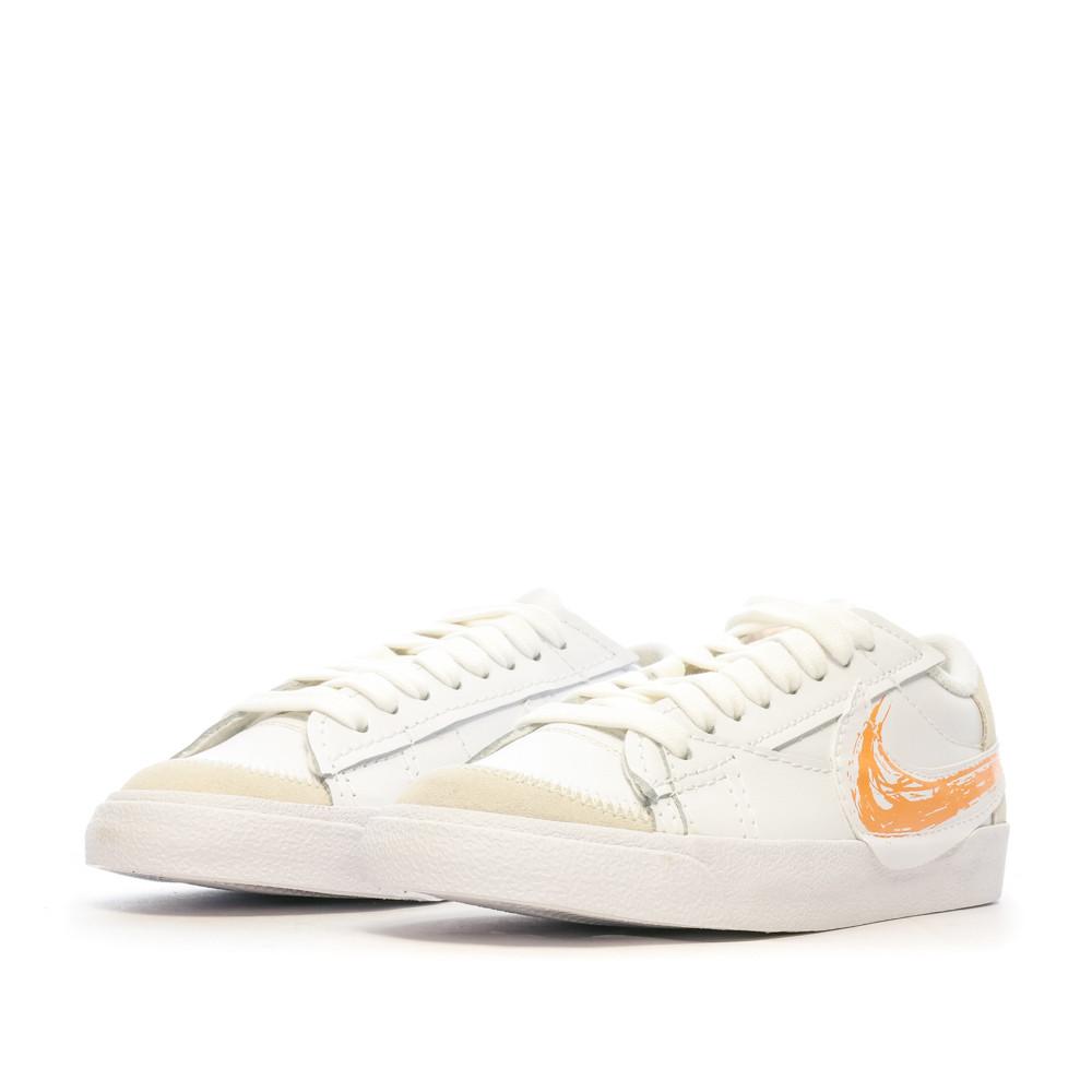 Baskets Blanches/Orange Mixte Nike Blazer Low 77 Jumbo vue 6