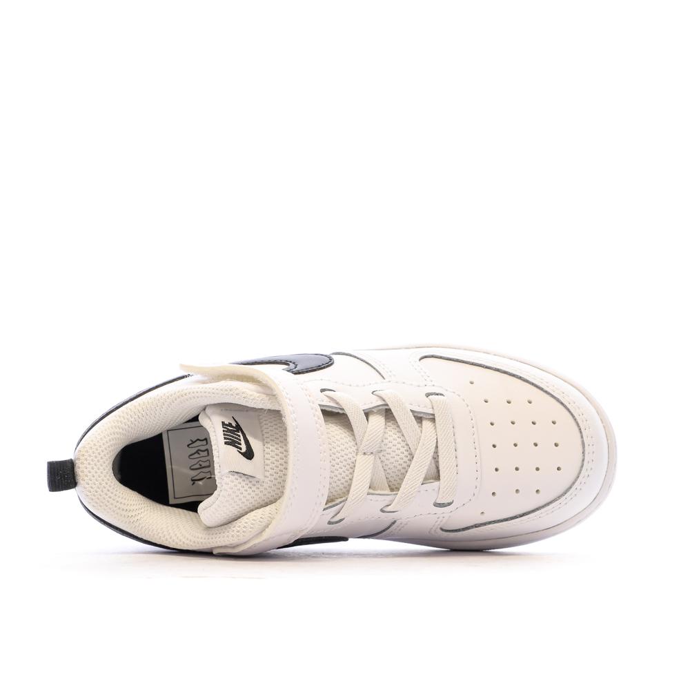 Baskets Blanches/Noires Garçon Nike Court Borough vue 4