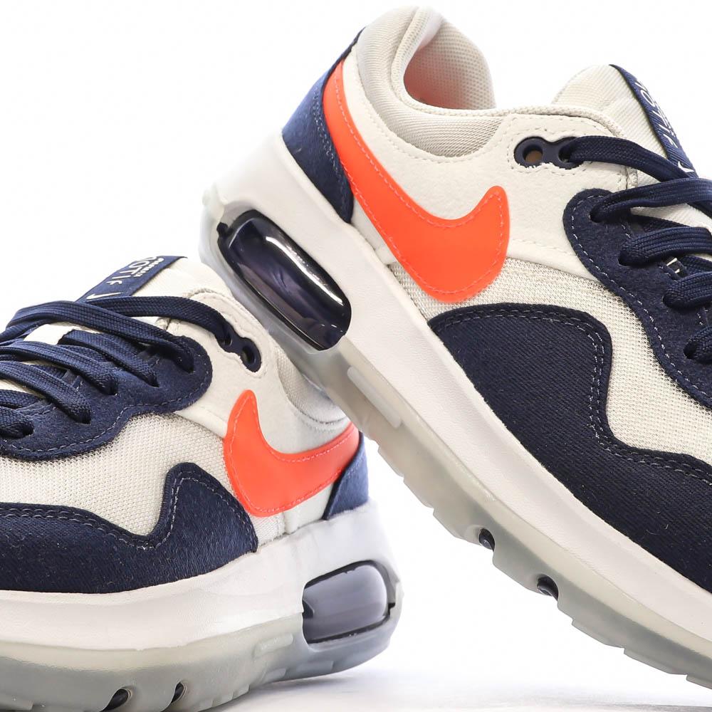 Baskets Blanc/Noir/Orange Garçon Nike Air Max vue 7
