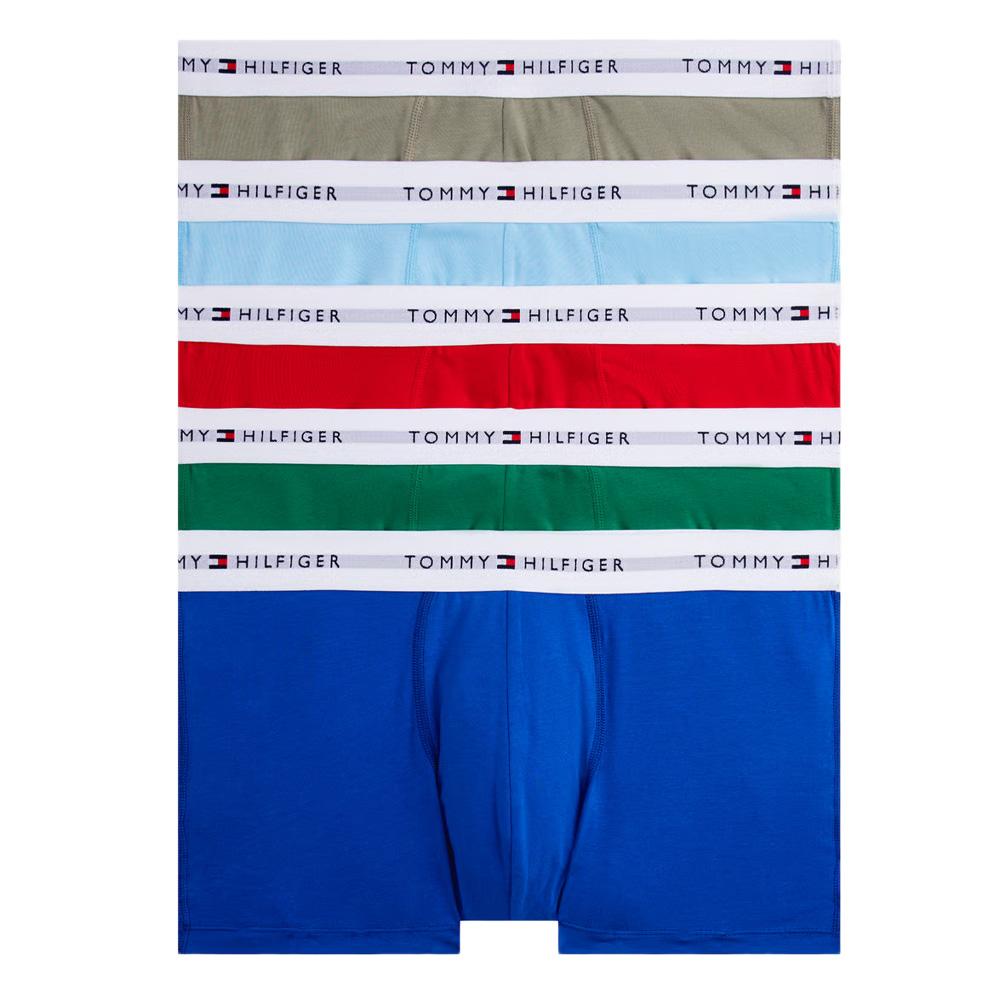 X5 Boxers Gris/Bleu/Vert Homme Tommy Hilfiger 03432 pas cher