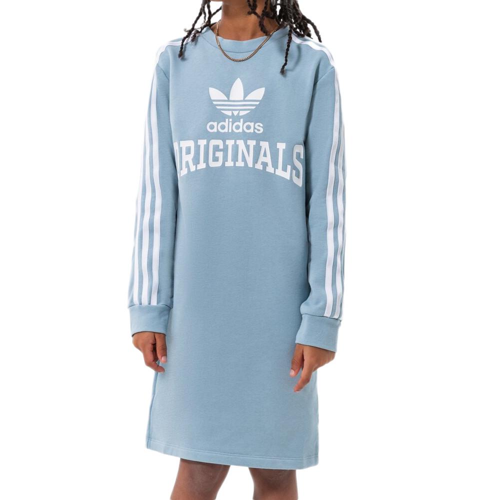 Robe Pull Bleu Femme Adidas Dress pas cher