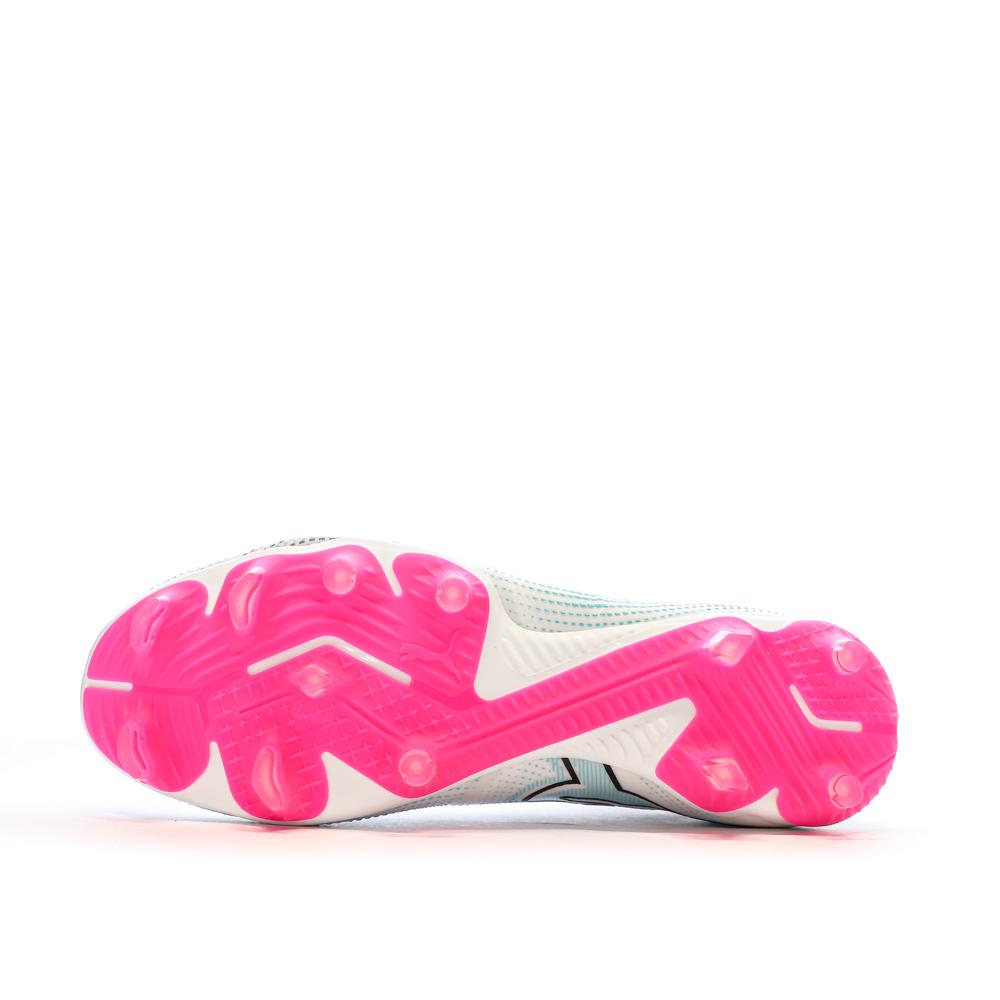 Chaussures de football Blanches/Roses Homme Puma Future 7 Match vue 5