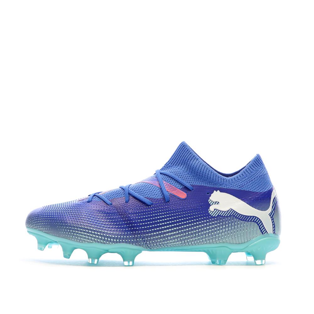 Chaussures de Foot Bleues Homme Puma Future 7 Match FG/AG pas cher
