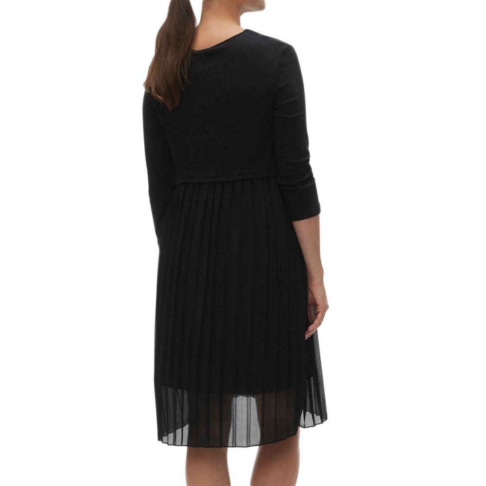 Robe de Grossesse et Allaitement Noire Femme Mamalicious Raina vue 2