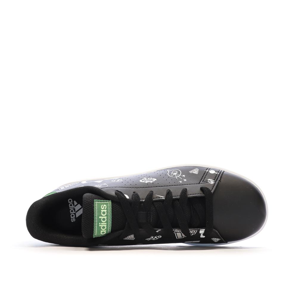 Baskets Noires Junior Adidas Advantage ID8407 vue 4