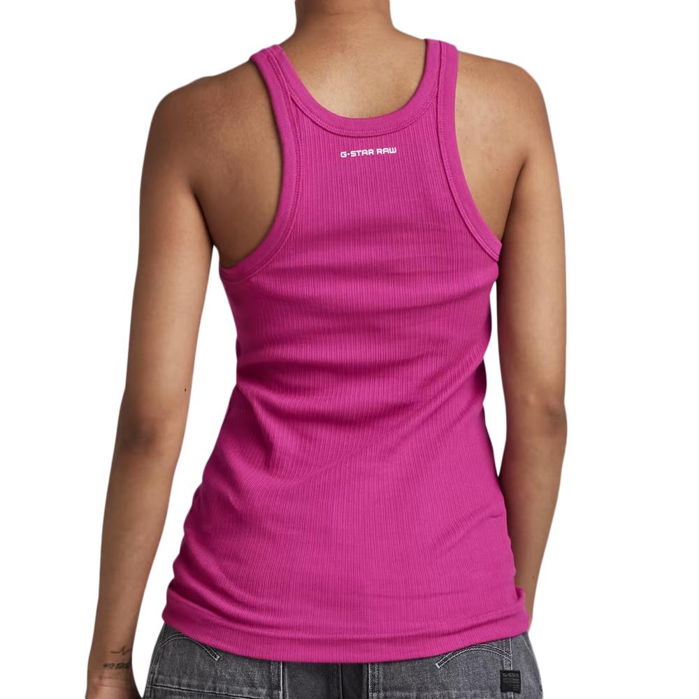 Débardeur Rose Femme G-Star Italian vue 2