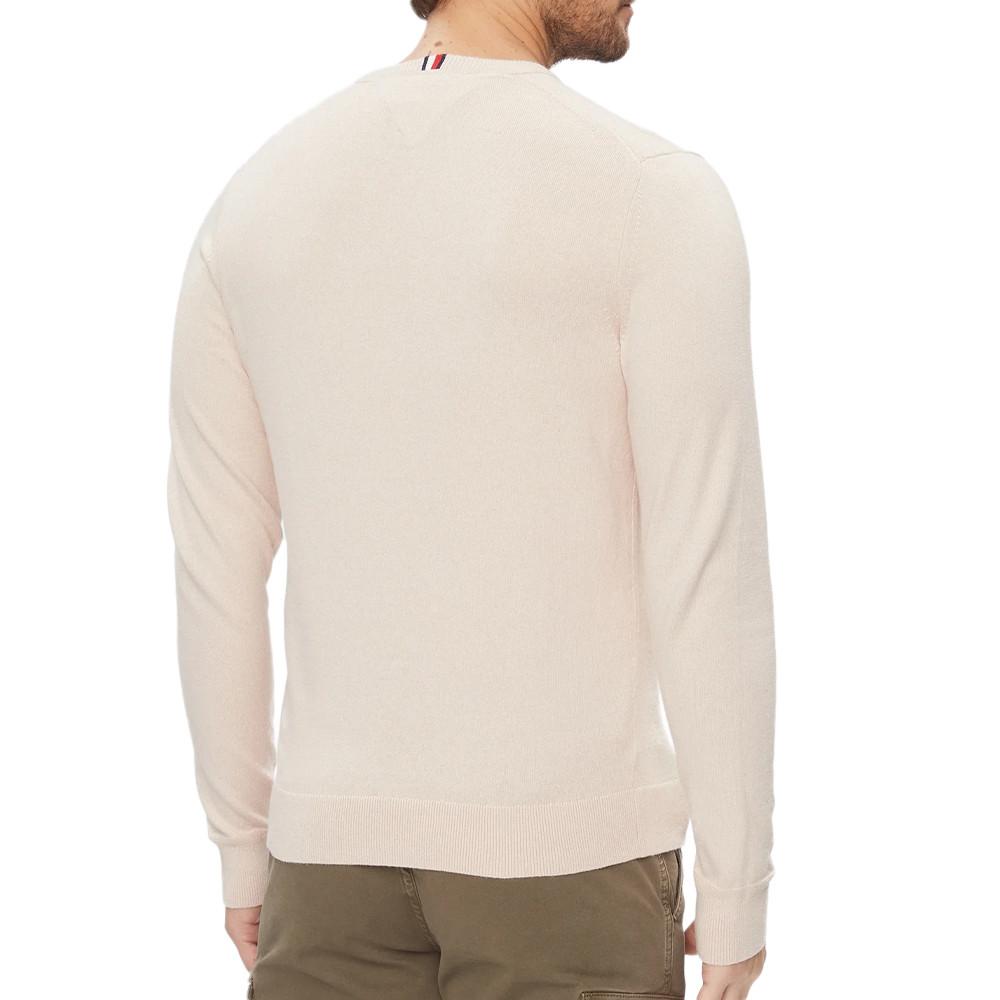 Pull Beige Homme Tommy Hilfiger Pima vue 2