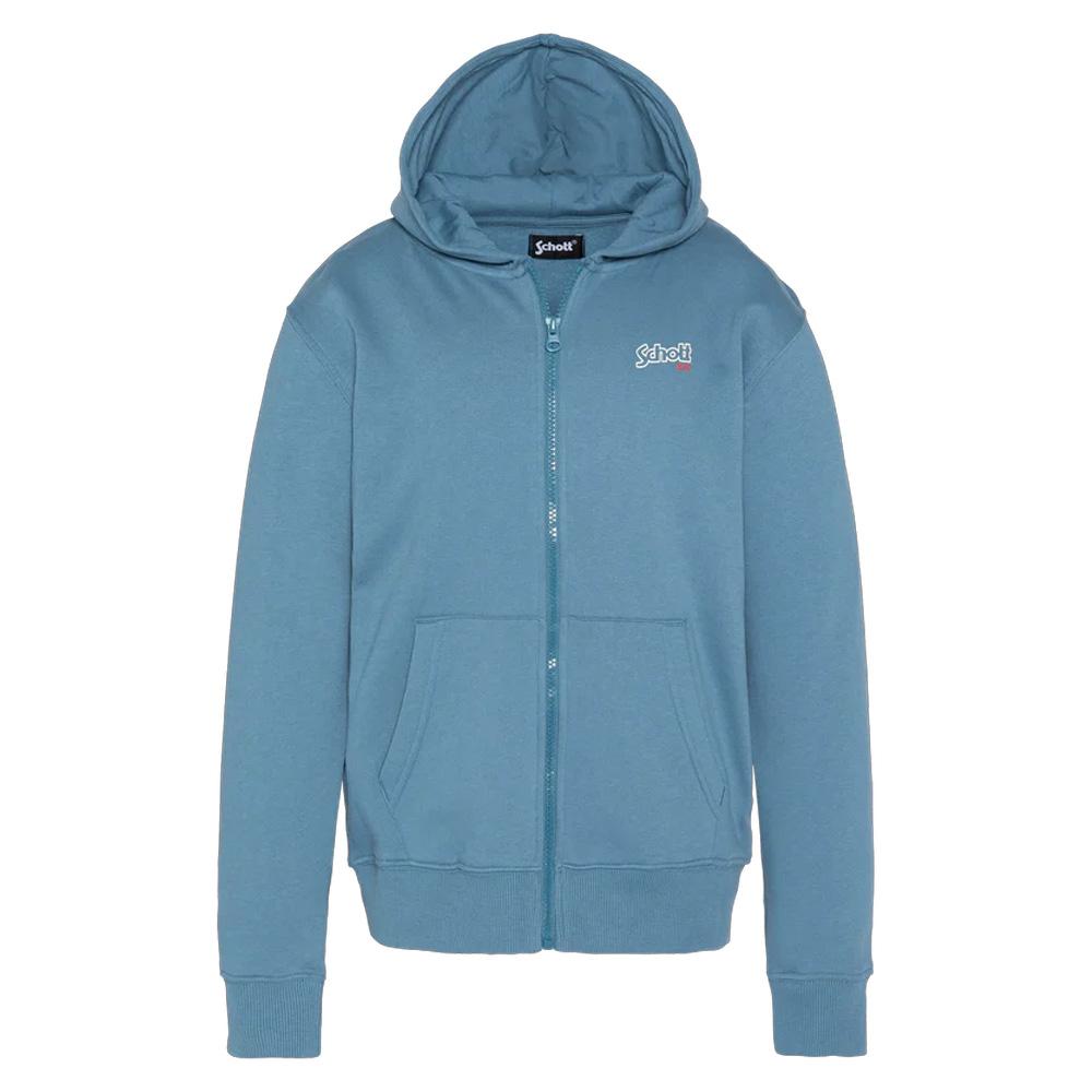 Sweat Zippé Bleu Garçon Schott Sam pas cher