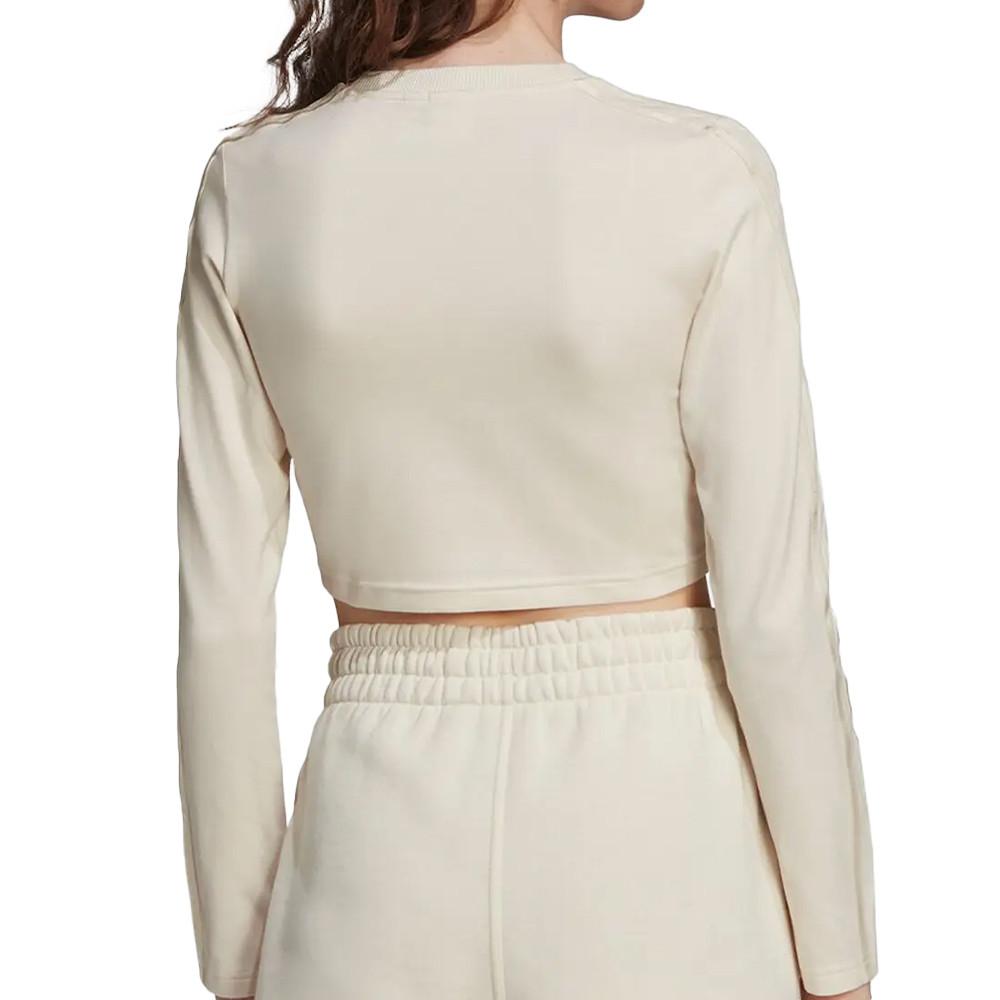 T-shirt manches longues Beige Femme Adidas Crop vue 2