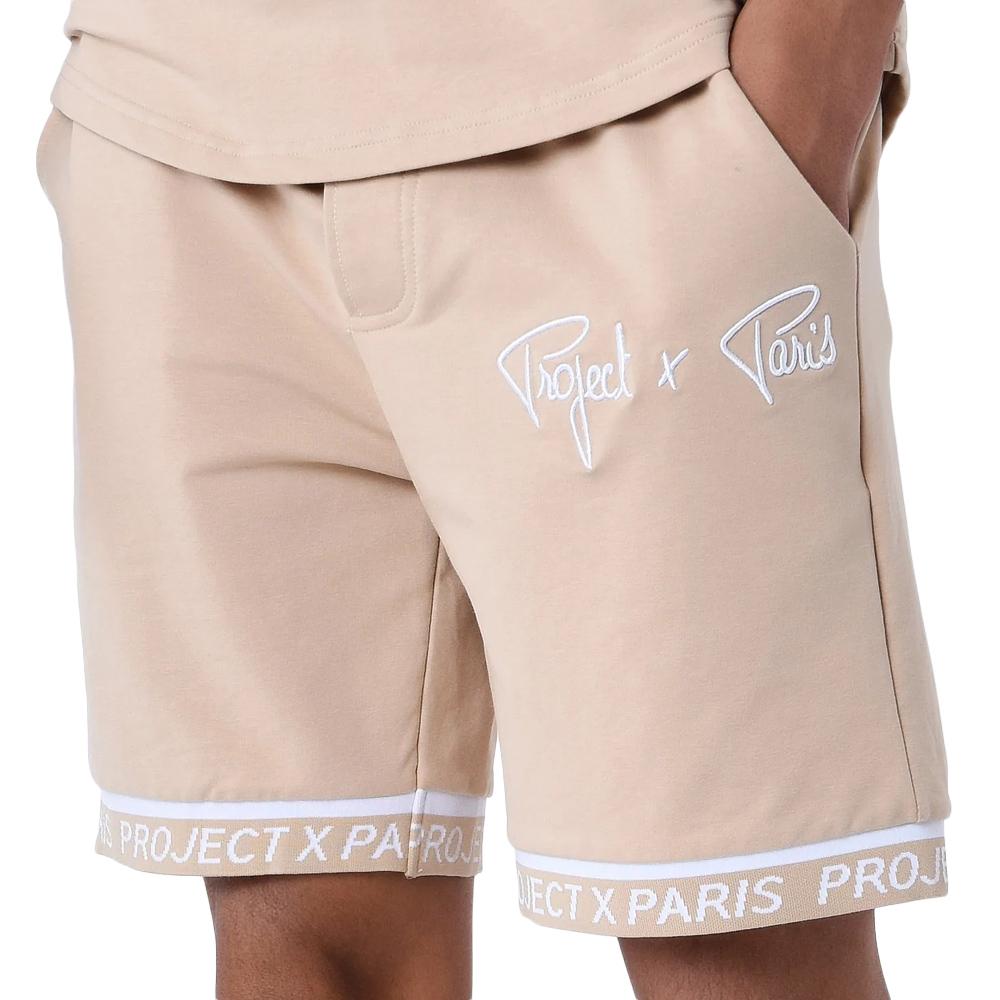 Short Beige/Blanc Homme Project X Paris WW pas cher