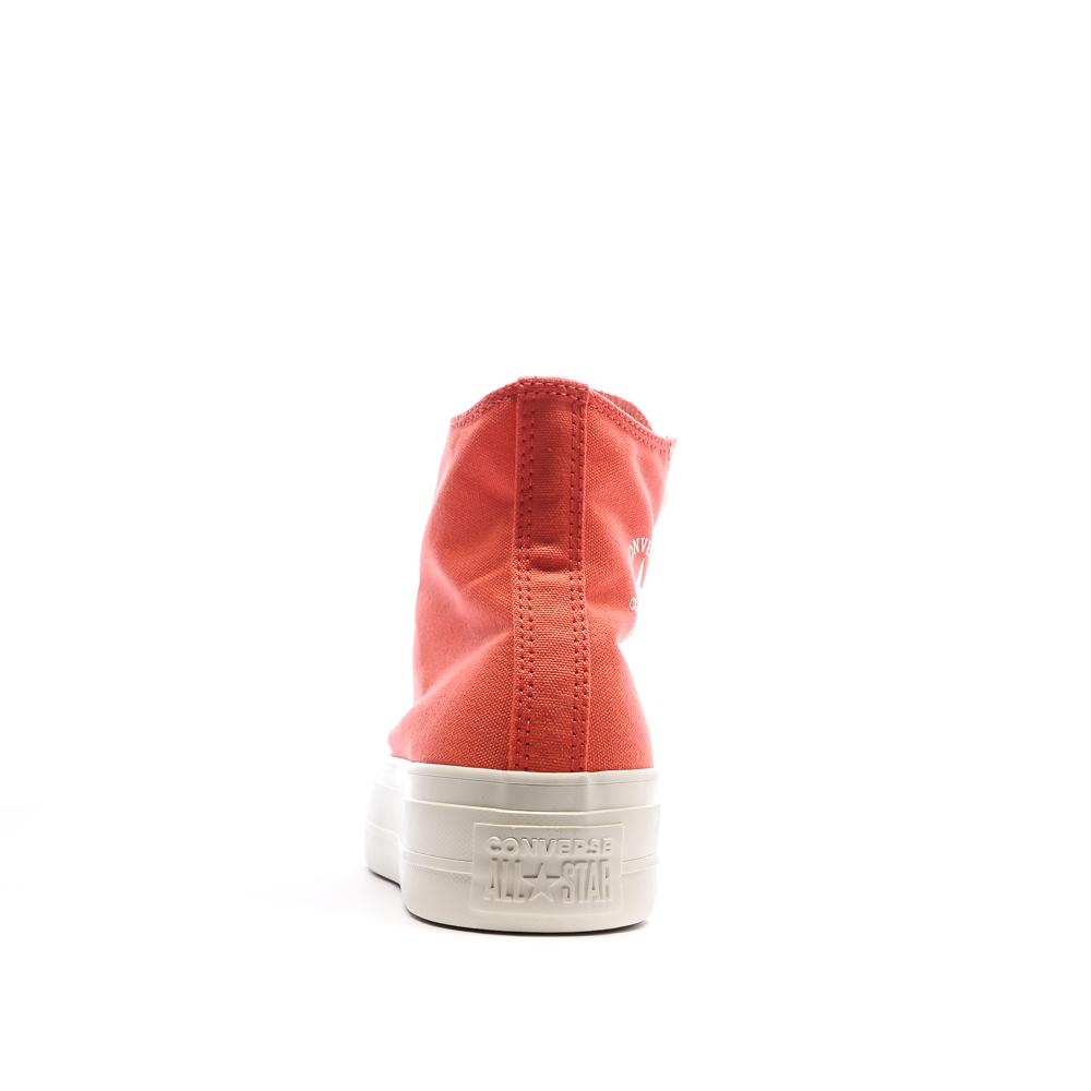 Baskets Oranges Femme Converse Chuck Taylor All Star Platform vue 3
