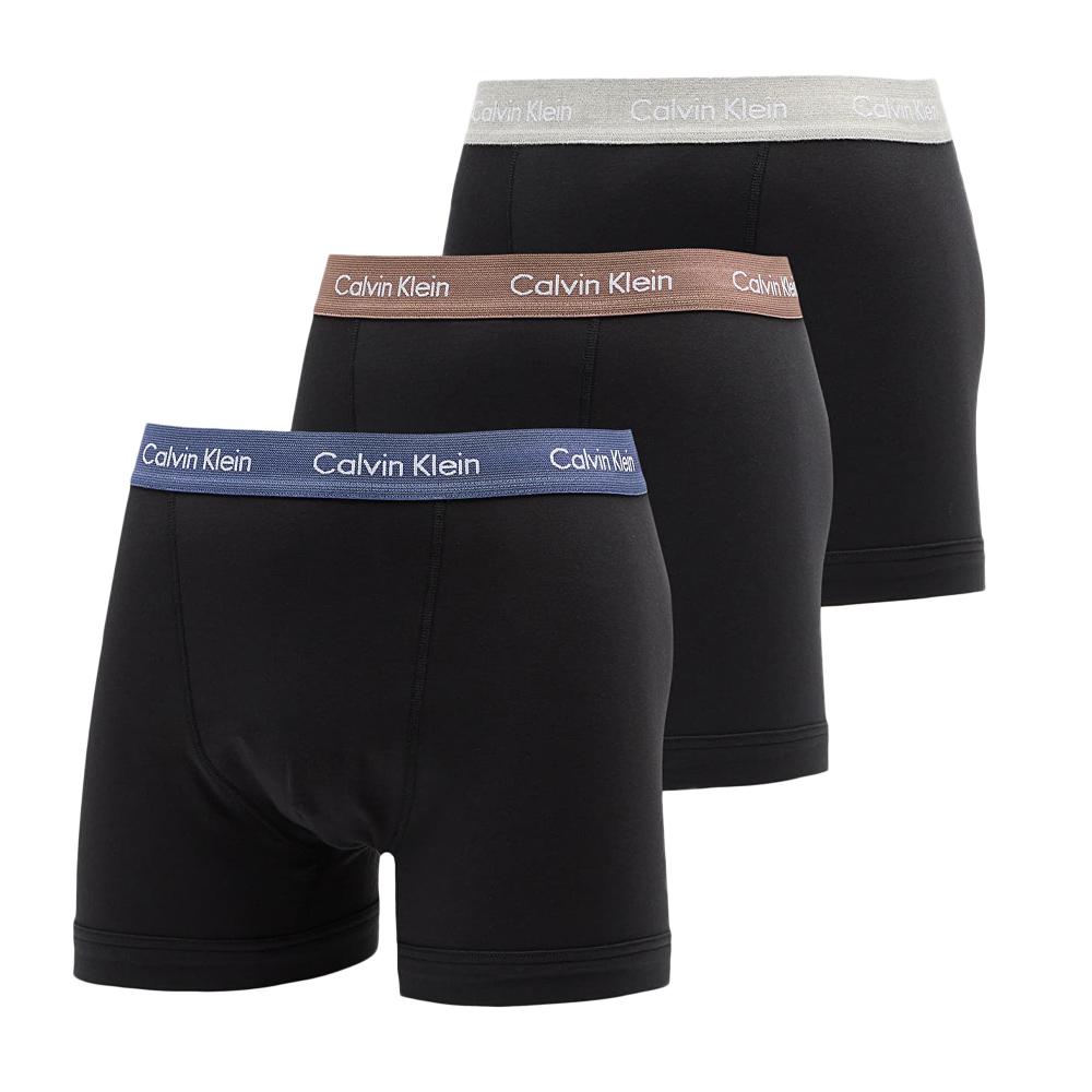 x3 Boxers Noir/Marron Homme Calvin Klein Jeans 2662G pas cher