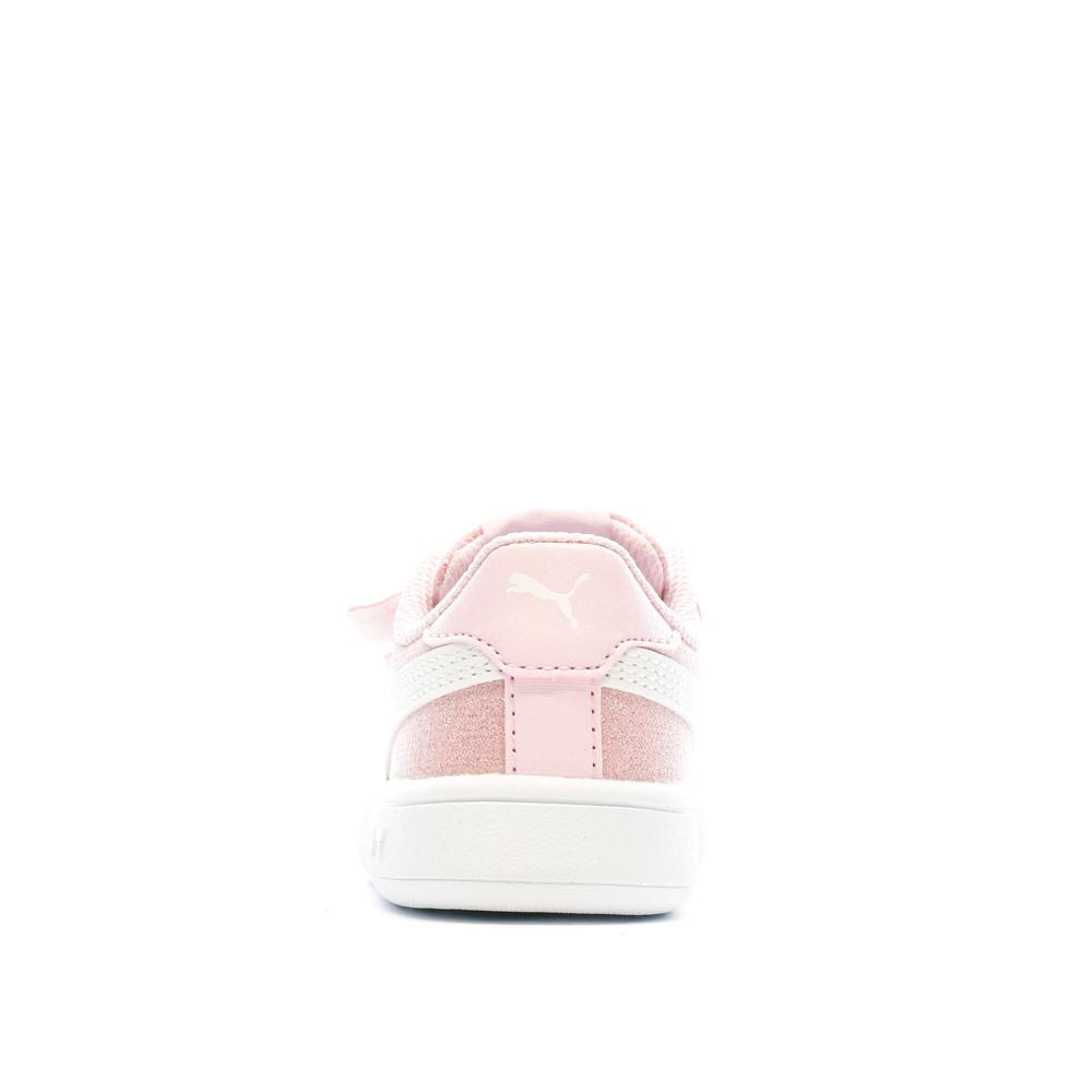 Baskets Roses à paillette Fille Puma Smash Glitz Glam vue 3