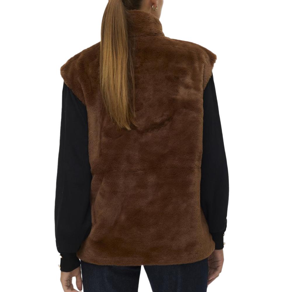 Gilet Fausse Fourrure Camel Femme Vero Moda Japoppy vue 2