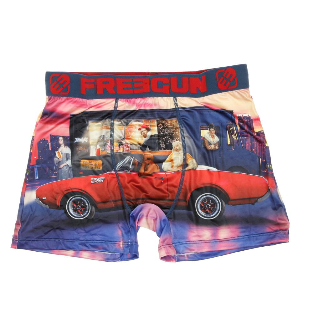 Boxer Rouge/Marine Homme Freegun Art Attack Food Truck pas cher