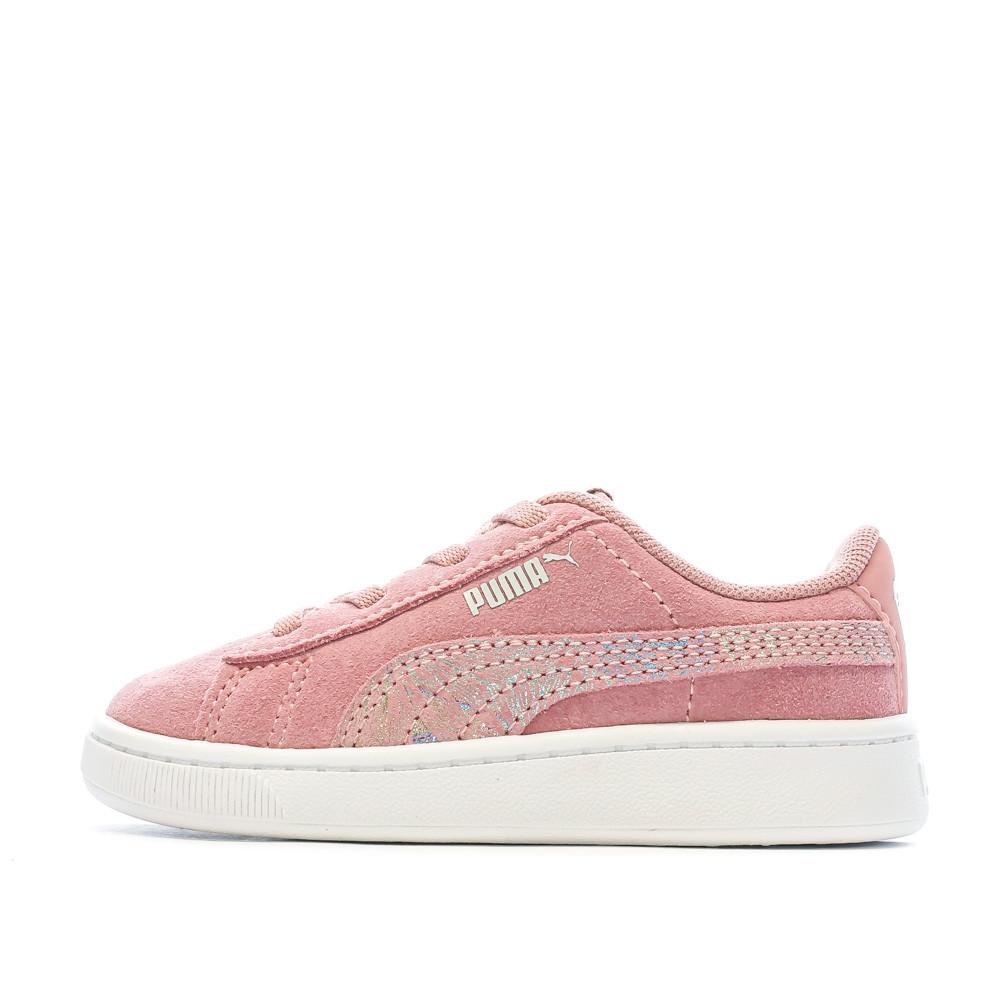 Baskets Rose Fille Puma Vikky Infants pas cher