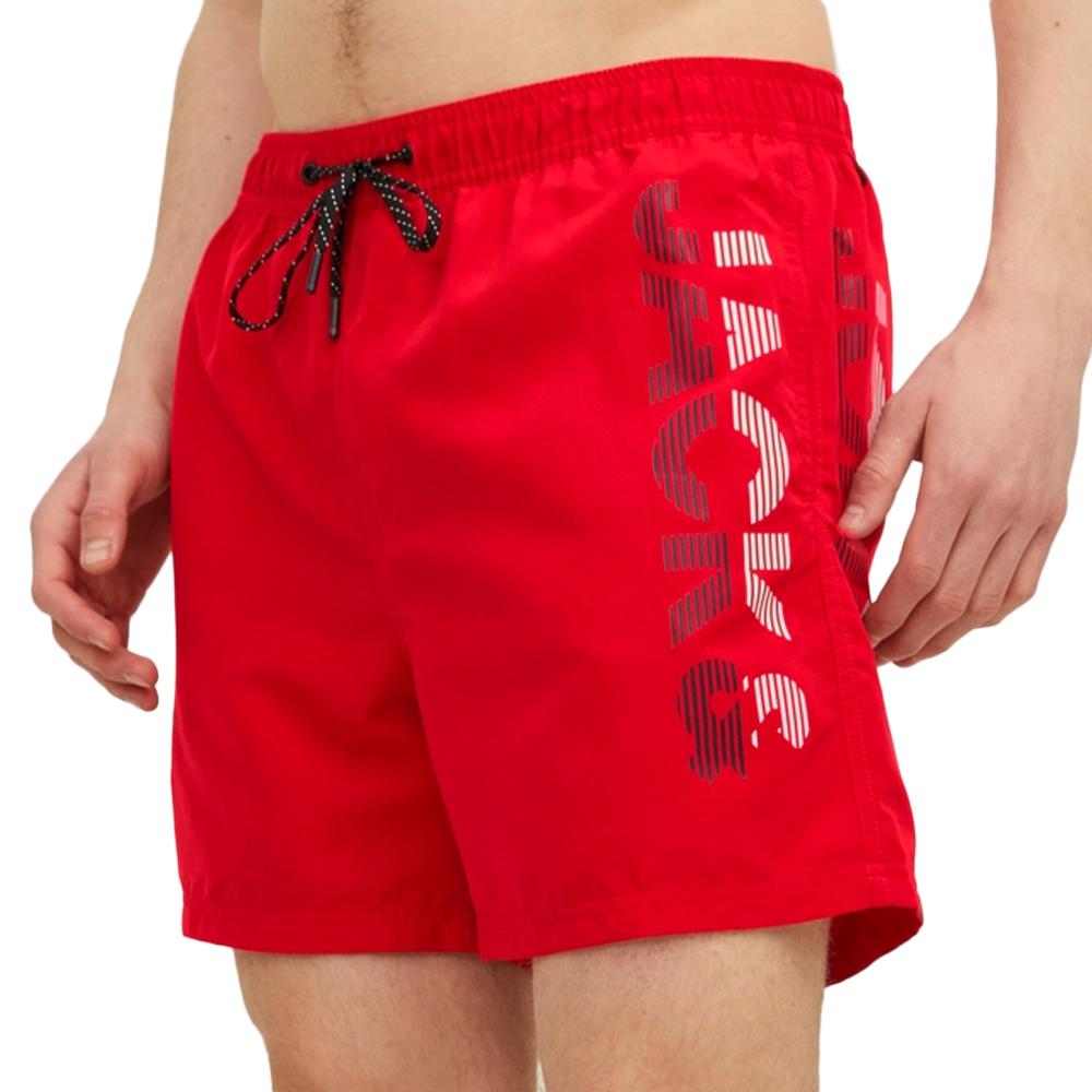 Maillot de Bain Rouge Homme Jack & Jones 12187005 pas cher
